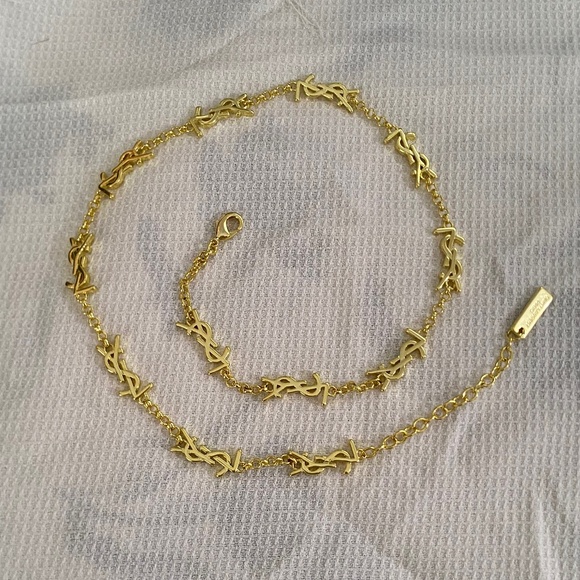 YS Gold Plated Multi Logo Necklace - Picture 1 of 12